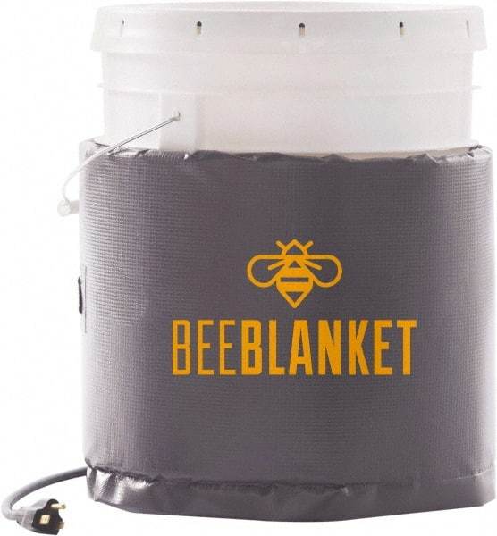 Powerblanket - 12" Wide, 5 Gallon Wrap-Around Drum Heater - 120 Volt, 1 Amps, 0°F to 110°F Thermostat Rating - Industrial Tool & Supply