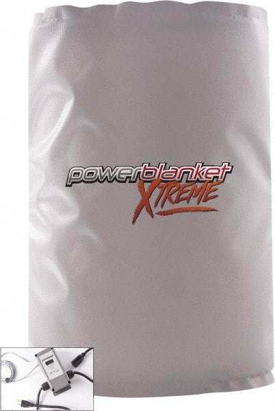 Powerblanket - 14" Wide, 15 Gallon Wrap-Around Drum Heater - 120 Volt, 3.33 Amps, 0°F to 145°F Thermostat Rating - Industrial Tool & Supply