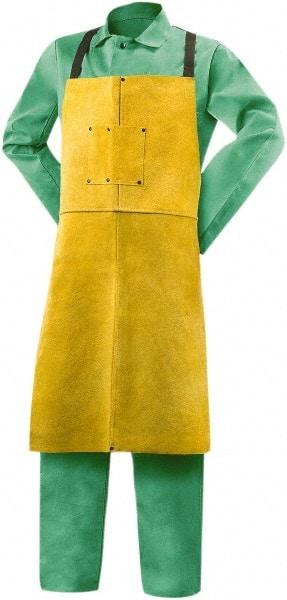 Steiner - 24 x 36" General Purpose Waist Apron - Leather, Yellow, 1 Pocket, Strap Closure - Industrial Tool & Supply