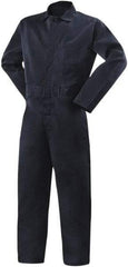 Steiner - Size 2XL, Navy Blue, Snap, Flame Resistant/Retardant Coverall - Cotton, 5 Pockets - Industrial Tool & Supply