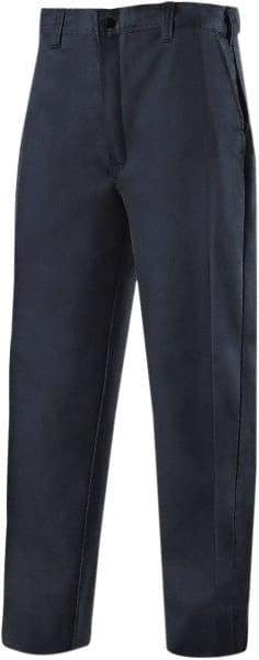 Steiner - Cotton Flame Resistant/Retardant Pants - Zipper Closure, 4 Pockets, 48" Waist, 36" Inseam, Navy, ASTM D6413-10 - Industrial Tool & Supply