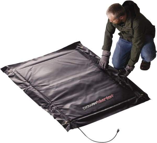 Powerblanket - 48" Long x 36" Wide, Flat, PVC, Standard Heat Blanket - 120 Volts, Flat Back - Industrial Tool & Supply