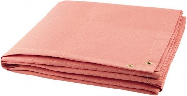 Steiner - 8' High x 6' Wide x 0.016" Thick Acrylic Coated Fiberglass Welding Blanket - Salmon, Grommet - Industrial Tool & Supply