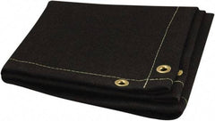 Steiner - 8' High x 8' Wide x 0.05" Thick Coated Fiberglass Welding Blanket - Black, Grommet - Industrial Tool & Supply