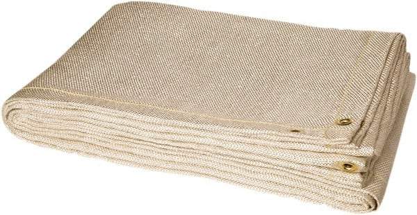 Steiner - 8' High x 6' Wide x 0.05" Thick Fiberglass Welding Blanket - Tan, Grommet - Industrial Tool & Supply