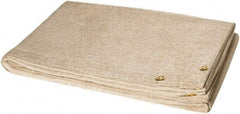 Steiner - 8' High x 8' Wide x 0.035" Thick Fiberglass Welding Blanket - Tan, Grommet - Industrial Tool & Supply