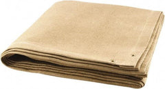 Steiner - 6' High x 6' Wide x 0.08" Thick Coated Fiberglass Welding Blanket - Tan, Grommet - Industrial Tool & Supply