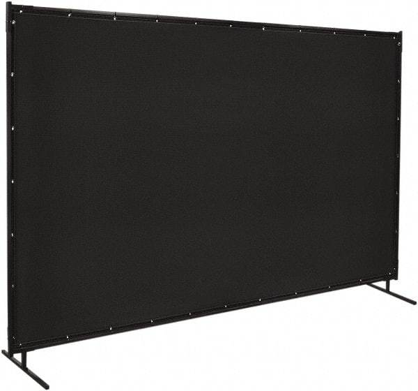 Steiner - 6' Wide x 10' High, Vinyl Laminated Polyester Portable Welding Screen - Black - Industrial Tool & Supply