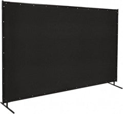 Steiner - 6' Wide x 10' High, Vinyl Laminated Polyester Portable Welding Screen - Black - Industrial Tool & Supply