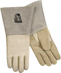 Steiner - Size L Foam Lined Cowhide Welding Glove - 14" OAL, Gauntlet Cuff, Straight Thumb - Industrial Tool & Supply