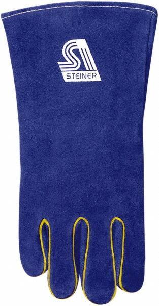 Steiner - Size L Foam Lined Cowhide Welding Glove - 14" OAL, Wing Thumb - Industrial Tool & Supply