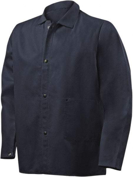 Steiner - Size 4XL Flame Resistant/Retardant Jacket - Navy, Cotton, Snaps Closure - Industrial Tool & Supply