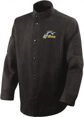 Steiner - Size S Flame Resistant/Retardant Jacket - Black, Carbonized Fiber, Snaps Closure - Industrial Tool & Supply