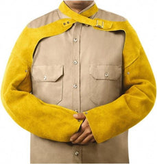 Steiner - Size Adjustable, Bourbon (Color) Leather Sleeve - 23" Long Sleeve, Neck Strap with Snap Wrist - Industrial Tool & Supply