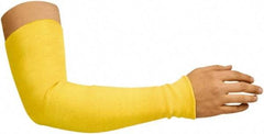 Steiner - Size Standard, Tan & Yellow Kevlar Sleeve - 22" Long Sleeve, Cut Resistance Level 4, Elastic Opening at Both Ends - Industrial Tool & Supply