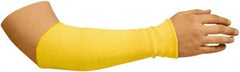 Steiner - Size Standard, Tan & Yellow Kevlar Sleeve - 14" Long Sleeve, Cut Resistance Level 4, Elastic Opening at Both Ends - Industrial Tool & Supply