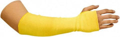 Steiner - Size Standard, Tan & Yellow Kevlar Sleeve - 14" Long Sleeve, Cut Resistance Level 4, Elastic Opening at Both Ends, Made with Thumb Hole - Industrial Tool & Supply