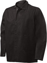 Steiner - Size 5XL Flame Resistant/Retardant Jacket - Black, Cotton & Nylon, Snaps Closure - Industrial Tool & Supply
