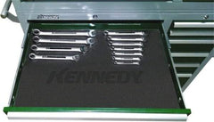 Kennedy - Tool Box PVC Coated Polyester Drawer Liner - 34" Wide x 20" Deep x 1/16" High, For Kennedy Models 3407MP, 348X - Industrial Tool & Supply