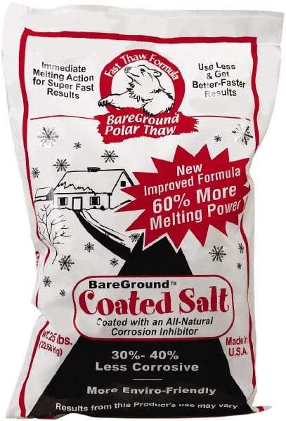 Bare Ground Solutions - 25 Lb Bag Granules - Effective to -20°F - Industrial Tool & Supply