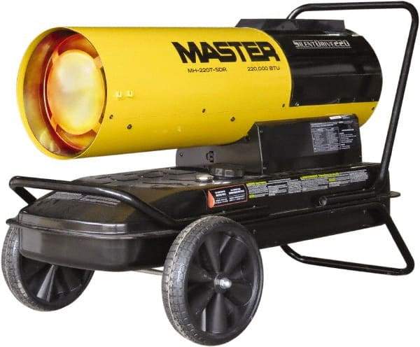 Master - 220,000 BTU Rating, Multi-Fuel Forced Air Heater - 5,500 Sq Ft Max Heating Area, 13 Gal Capacity, Fuel with Kerosene, Diesel & Fuel Oil - Industrial Tool & Supply