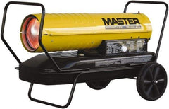 Master - 190,000 BTU Rating, Multi-Fuel Forced Air Heater - 4,750 Sq Ft Max Heating Area, 13 Gal Capacity, Fuel with Kerosene, Diesel & Fuel Oil - Industrial Tool & Supply