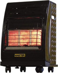 Master - 6,600 to 18,000 BTU, Portable Propane Heater - 20 Lb Fuel Capacity, 15.4" Long x 19.3" Wide x 23-5/8" High - Industrial Tool & Supply