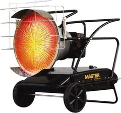 Master - 125,000 BTU, Kerosene/Diesel/Fuel Oil Fired Radiant Heater - 14 Gal Fuel Capacity, 28.4" Long x 28.7" Wide x 40.8" High - Industrial Tool & Supply