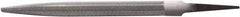 Nicholson - 8" Standard Precision Swiss Pattern Half Round File - Double Cut, 47/64" Width Diam x 3/16" Thick, With Tang - Industrial Tool & Supply