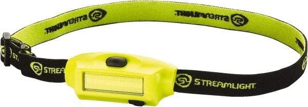 Streamlight - White LED Bulb, 180 Lumens, Hands-free Flashlight - Yellow Plastic Body, 1 Integrated Lithium-Polymer Battery Included - Industrial Tool & Supply