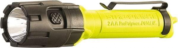 Streamlight - White LED Bulb, 175 Lumens, Industrial/Tactical Flashlight - Yellow Plastic Body, 2 AA Alkaline Batteries Included - Industrial Tool & Supply