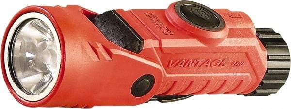 Streamlight - White LED Bulb, 250 Lumens, Hands-free Flashlight - Orange Plastic Body, 2 CR123A Lithium Batteries Included - Industrial Tool & Supply