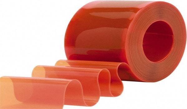 Clearway Door - Safety Orange QuickStrip Roll Dock Curtain Strips - 16" Wide x 100' Long x 0.16" Thick - Industrial Tool & Supply