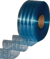 Clearway Door - Clear Ribbed Bulk Strip Roll Dock Curtain Strips - 8" Wide x 150' Long x 0.072" Thick - Industrial Tool & Supply