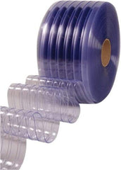 Clearway Door - Clear Ribbed QuickStrip Roll Dock Curtain Strips - 12" Wide x 150' Long x 0.11" Thick - Industrial Tool & Supply