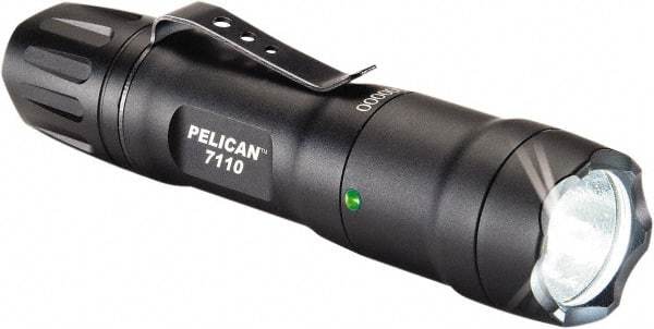 Pelican Products, Inc. - White LED Bulb, 445 Lumens, Industrial/Tactical Flashlight - Black Aluminum Body, 1 AA Alkaline Battery Included - Industrial Tool & Supply