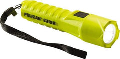 Pelican Products, Inc. - White LED Bulb, 132 Lumens, Right Angle Flashlight - Yellow Plastic Body, 1 18650 Lithium-Ion Battery Included - Industrial Tool & Supply