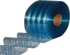 Clearway Door - Clear Ribbed Bulk Strip Roll Dock Curtain Strips - 16" Wide x 100' Long x 0.144" Thick - Industrial Tool & Supply