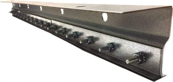Clearway Door - 3' Long Galvanized Steel Dock Strip Door Mounting Hardware - Use with PVC Strips - Industrial Tool & Supply