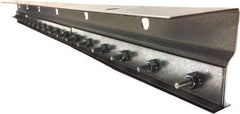 Clearway Door - 3' Long Galvanized Steel Dock Strip Door Mounting Hardware - Use with PVC Strips - Industrial Tool & Supply