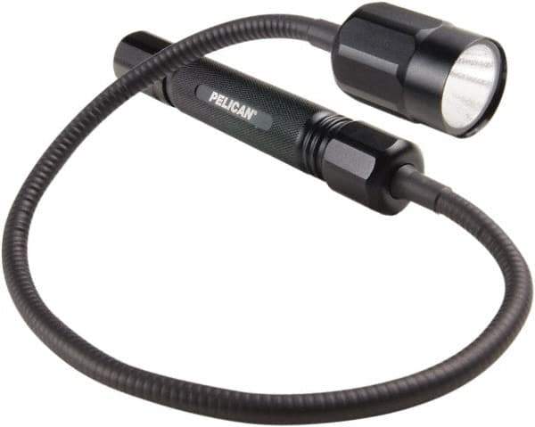 Pelican Products, Inc. - White LED Bulb, 65 Lumens, Hands-free Flashlight - Black Aluminum Body, 2 AA Alkaline Batteries Included - Industrial Tool & Supply