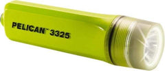 Pelican Products, Inc. - White LED Bulb, 162 Lumens, Industrial/Tactical Flashlight - Yellow Polycarbonate Body, 3 AA Alkaline Batteries Included - Industrial Tool & Supply