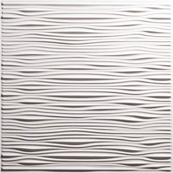 Genesis - Pack of 12 Drifts 23-3/4" x 23-3/4" x 0.11" Vinyl Ceiling Tiles - Industrial Tool & Supply