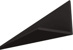 HG-Grid - 8' Long x 15/16" Wide x 15/16" Thick, Vinyl Angled Molding - ASTM E-84 Specification, Black - Industrial Tool & Supply