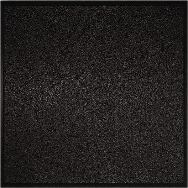 Genesis - 23-3/4" Long x 23-3/4" Wide x 0.11" Thick, Vinyl Ceiling Tile - ASTM E-84 Specification, Black - Industrial Tool & Supply