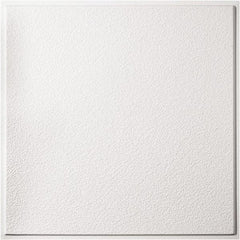Genesis - 23-3/4" Long x 23-3/4" Wide x 0.11" Thick, Vinyl Ceiling Tile - ASTM E-84 Specification, White - Industrial Tool & Supply