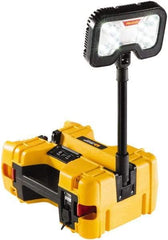 Pelican Products, Inc. - 12 Volt, Cordless, LED Portable Floor Work Light - 1 Head, 4,000 Lumens, Polypropylene, 12" High - Industrial Tool & Supply