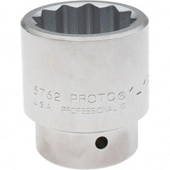 Proto - 1-15/16", 1" Drive, Standard Hand Socket - 12 Points, 3-5/16" OAL, Steel, Full Polish Finish - Industrial Tool & Supply