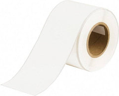 Brady - 4" Wide x 1,200" Long, White Vinyl Tape - For BradyJet J5000 - Industrial Tool & Supply