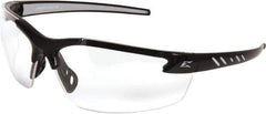 Edge Eyewear - +2.5, Clear Lenses, Scratch Resistant, Framed Magnifying Safety Glasses - UV Protection, Black/Gray Nylon Frame, ANSI, MCEPS - Industrial Tool & Supply